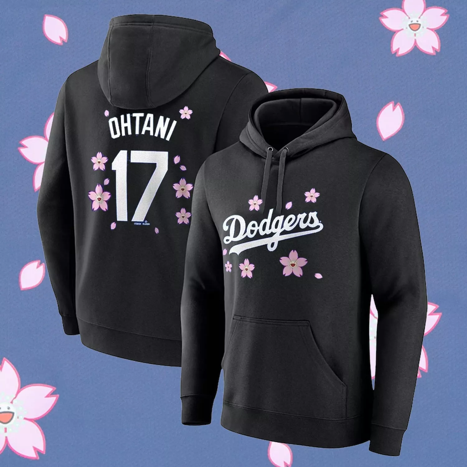 Men Los Angeles Dodgers #17 Ohtani black MLB 2025 Hoodie